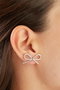 Heliophilia Silver Pendientes de Metal Plateado
